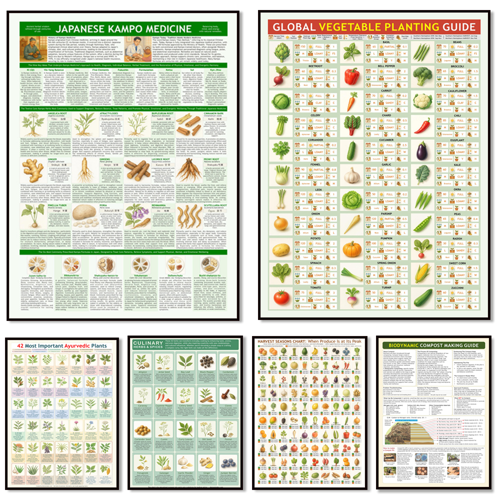Ayurvedic & Herbal Wellness Kits - Ayurvedic healing plants, harvest season, planting