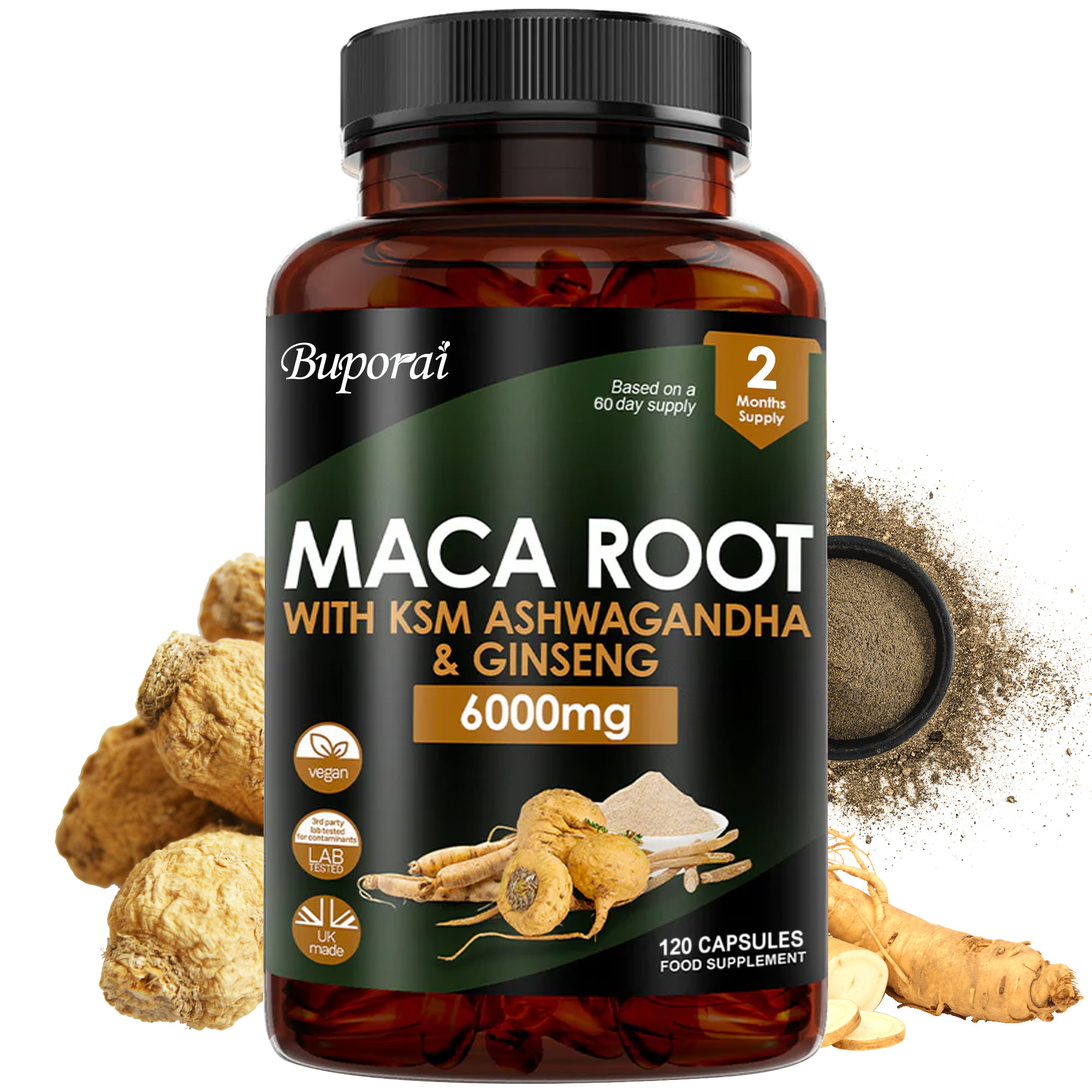 Valerian Root Capsule - Maca Root Supplement - Improve Mood,