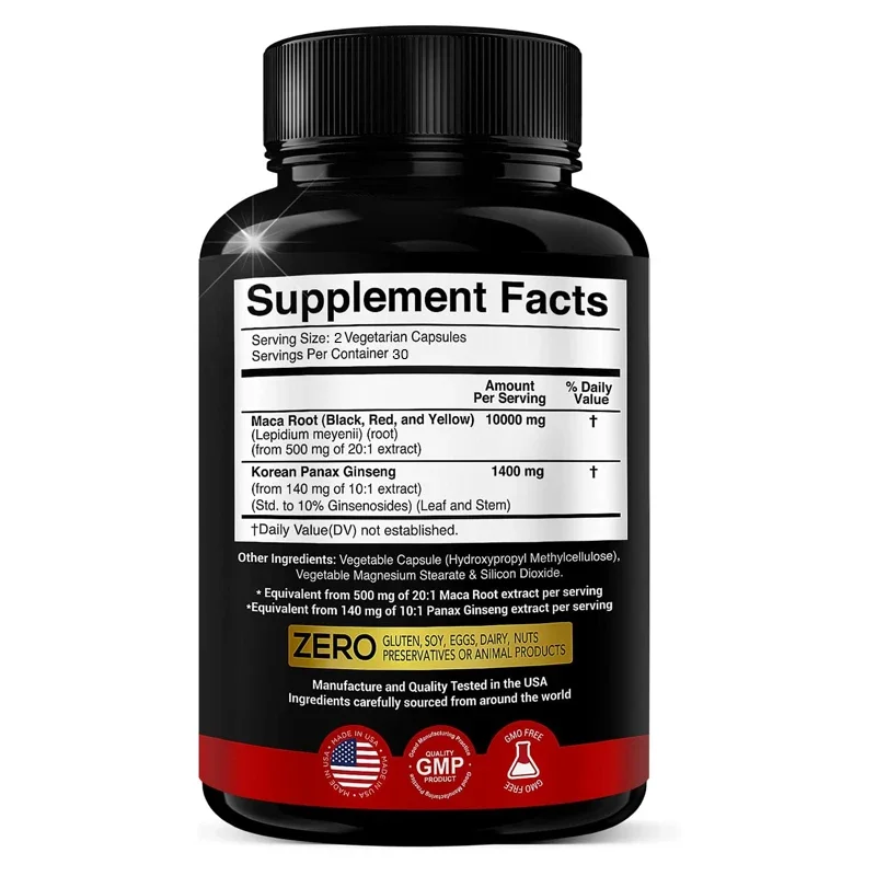 Maca Root Capsules - with Gins - Valerian Root Capsule avaliação e preço