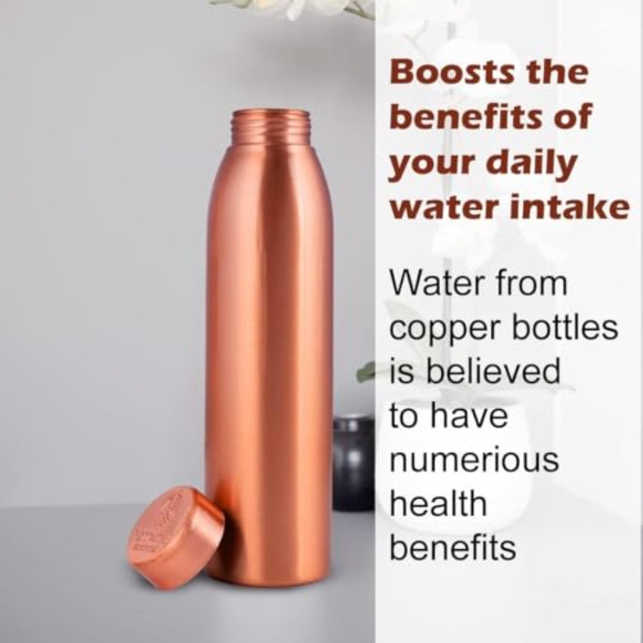Copper Water Bottle 1L - Gift  - Ayurvedic & Herbal Wellness Kits avaliação e preço