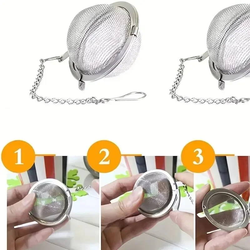 1 Pc Stainless Steel Tea Ball, - Nettle Leaf Tea avaliação e preço