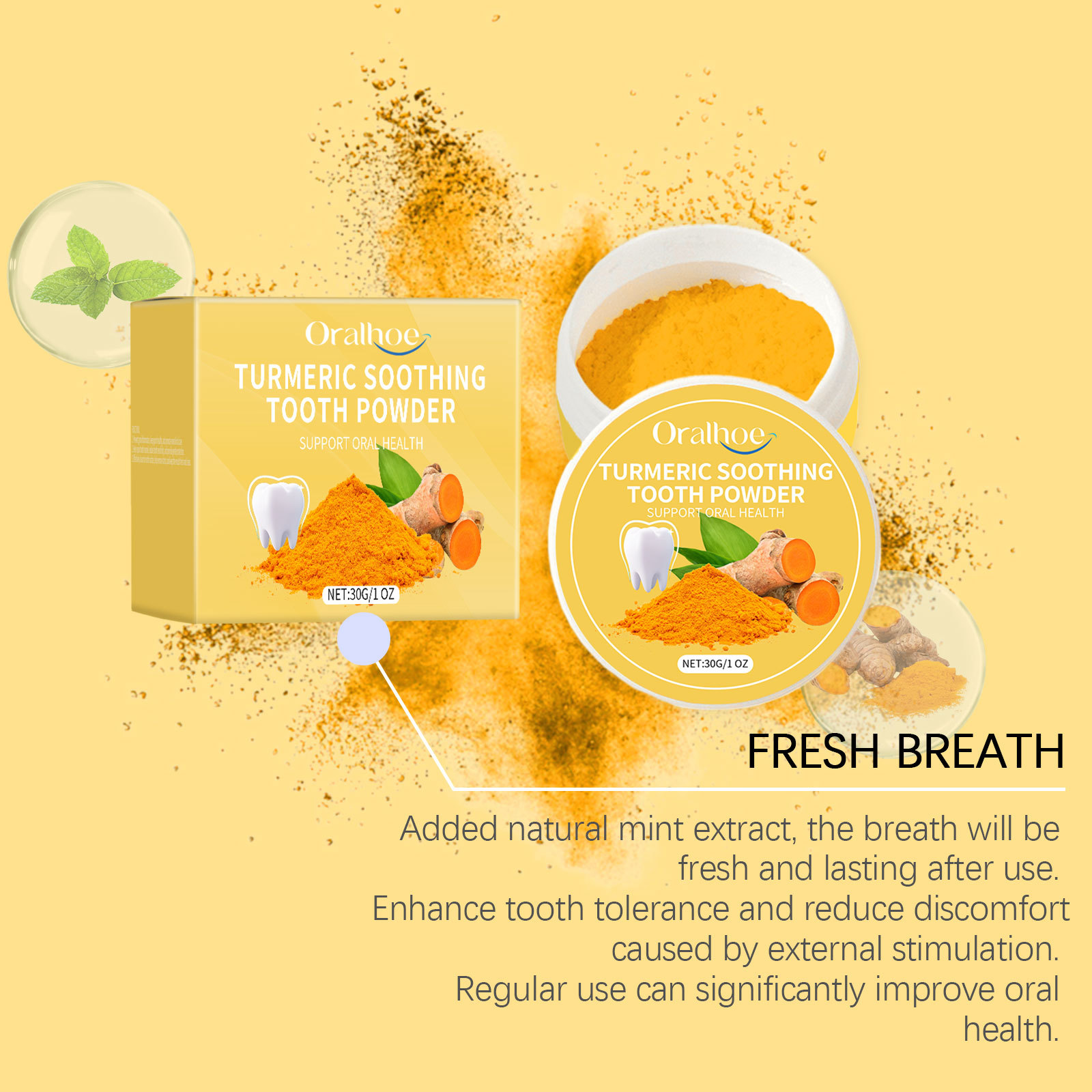 Turmeric Teeth Whiten Powder R - Ayurvedic & Herbal Wellness Kits avaliação e preço