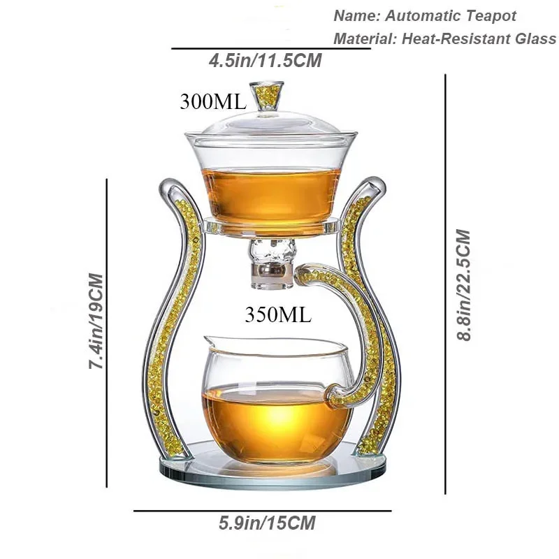 Glass Automatic Lazy Tea Set   - Nettle Leaf Tea avaliação e preço
