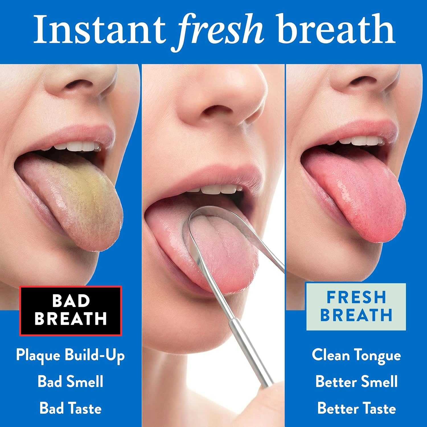 Tongue Scraper for Adults (3 P - Ayurvedic & Herbal Wellness Kits avaliação e preço