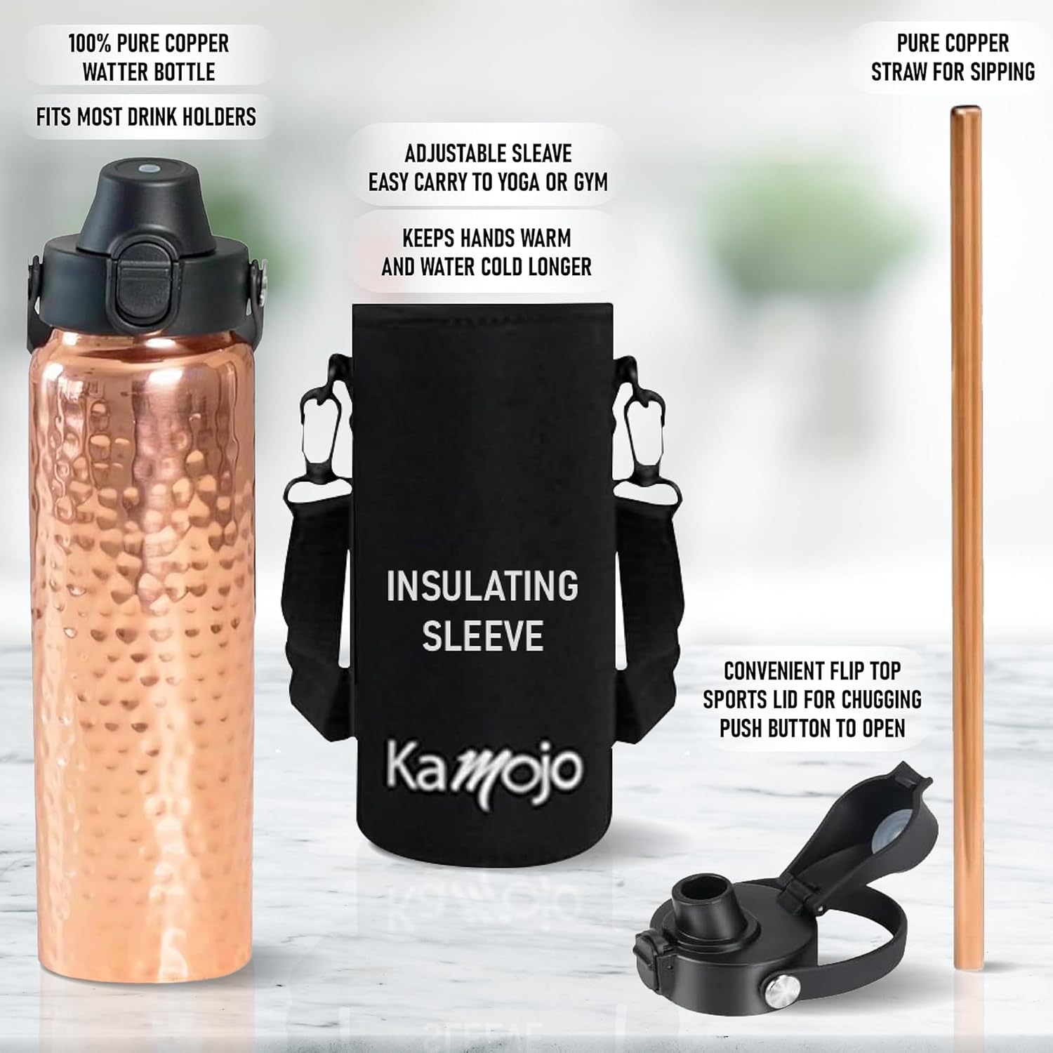 Pure Copper Water Bottle with  - Ayurvedic & Herbal Wellness Kits avaliação e preço