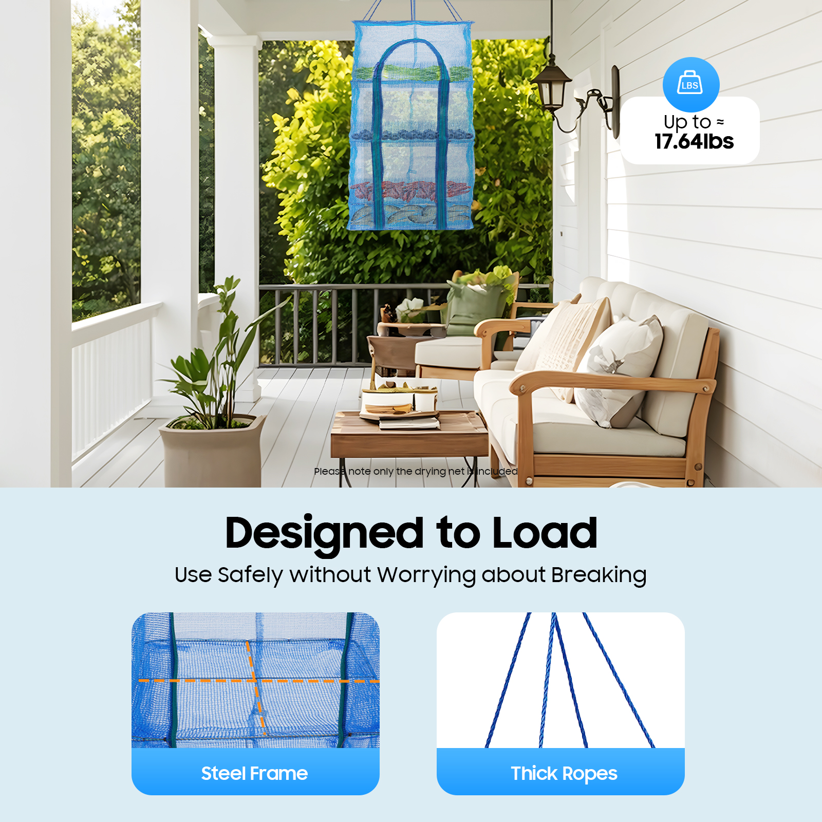 4-Tier Hanging Drying Net Rack - Nettle Leaf Tea avaliação e preço