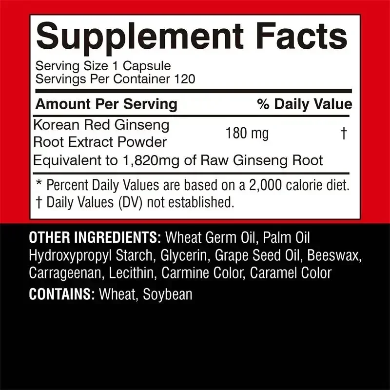 Korean Red Ginseng Supplement  - Valerian Root Capsule avaliação e preço