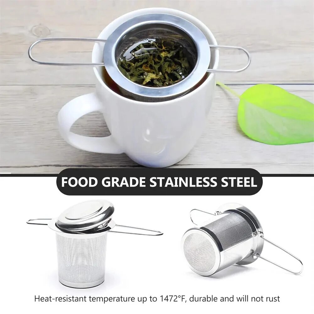 A Set Stainless Steel Mesh Tea - Nettle Leaf Tea avaliação e preço