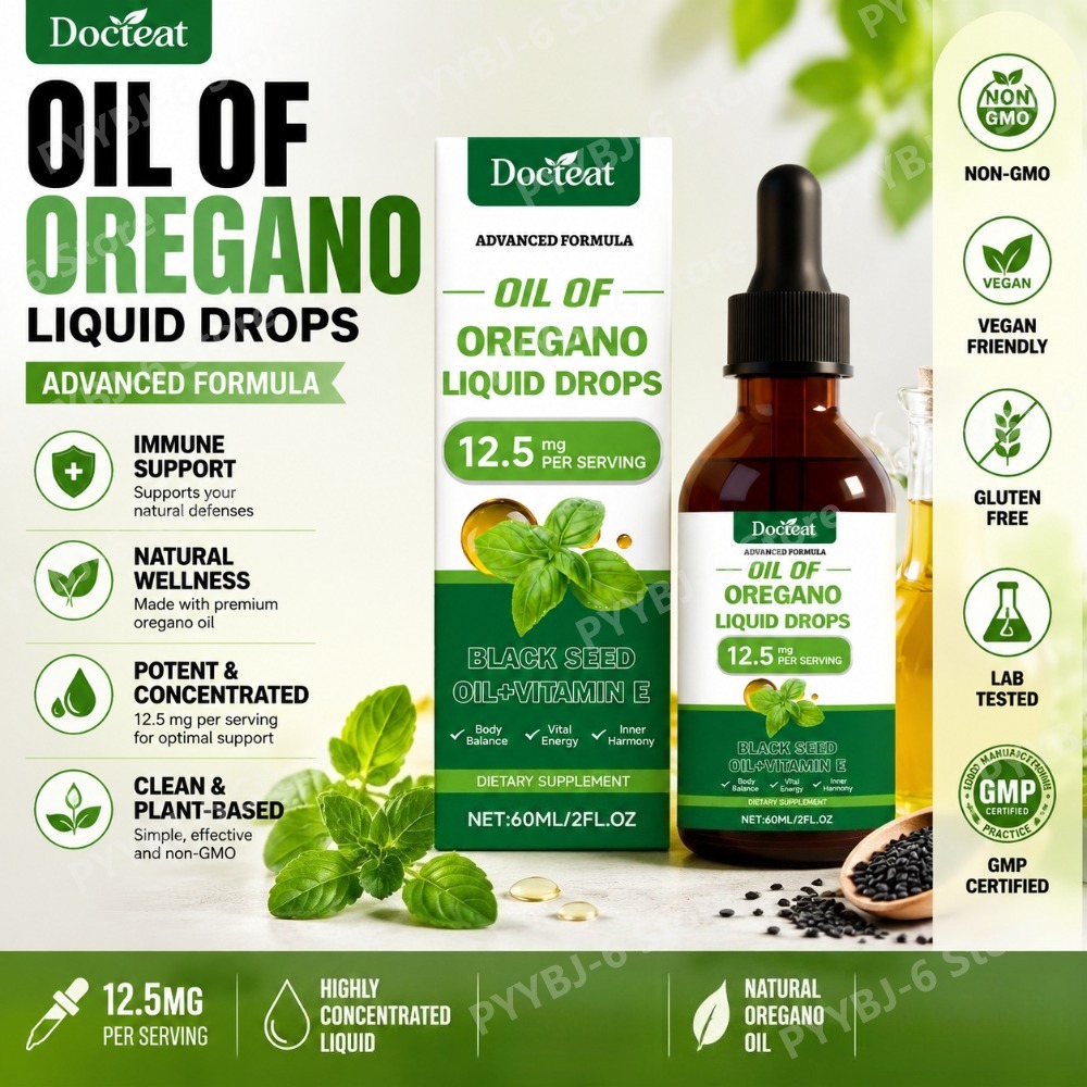 Oregano Oil Liquid Drops 60ml  - Herbal Wellness In avaliação e preço